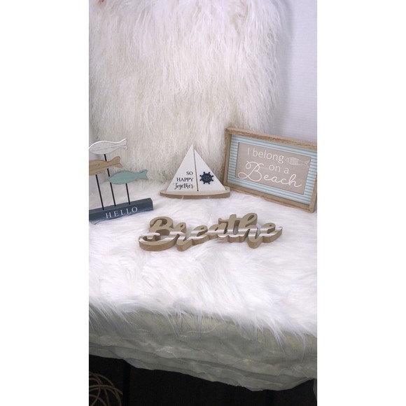 4 PCs Decor Home Wood Sea, Beach, Fish, Home /Office /Living room… - Picture 9 of 10